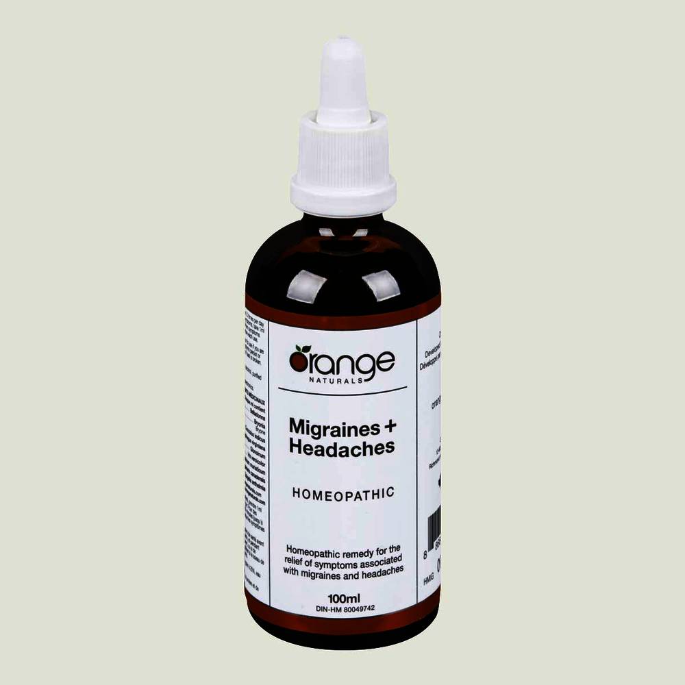 Orange Naturals Migraines Plus Headaches Homeopathic (100ml)