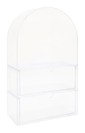 Arch Shelf With Drawers Clear
