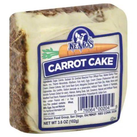 NeMos Cake Square Carrot 3oz