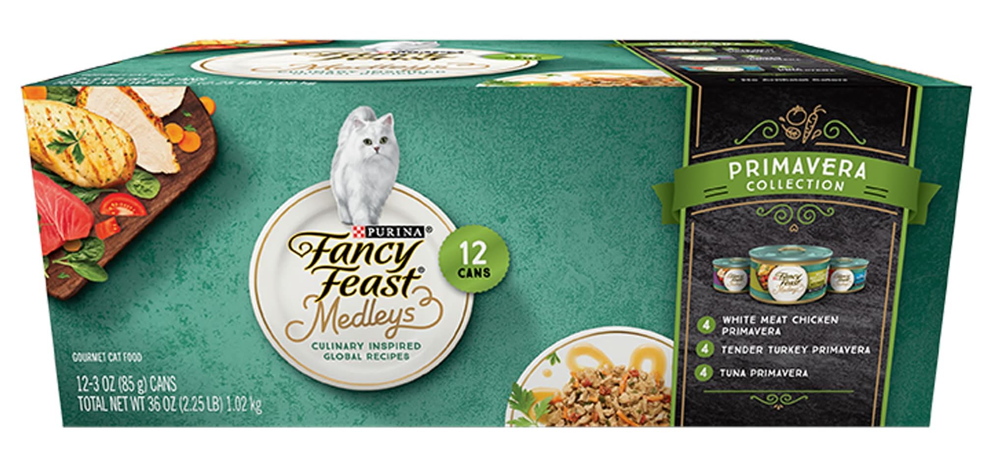 Fancy Feast® Medleys Adult Cat Wet Food - Primavera Collection, Variety Pack, 12 CT, 36 OZ (Flavor: Variety, Color: Assorted, Size: 12 Count)