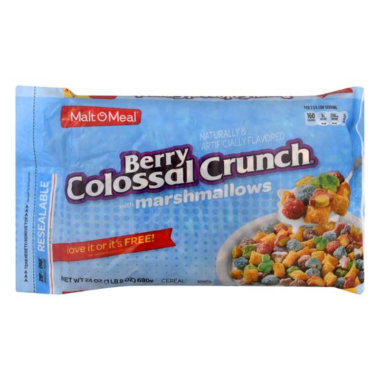 Malt O Meal Berry Colossal Crunch With Marshmallow Cereal