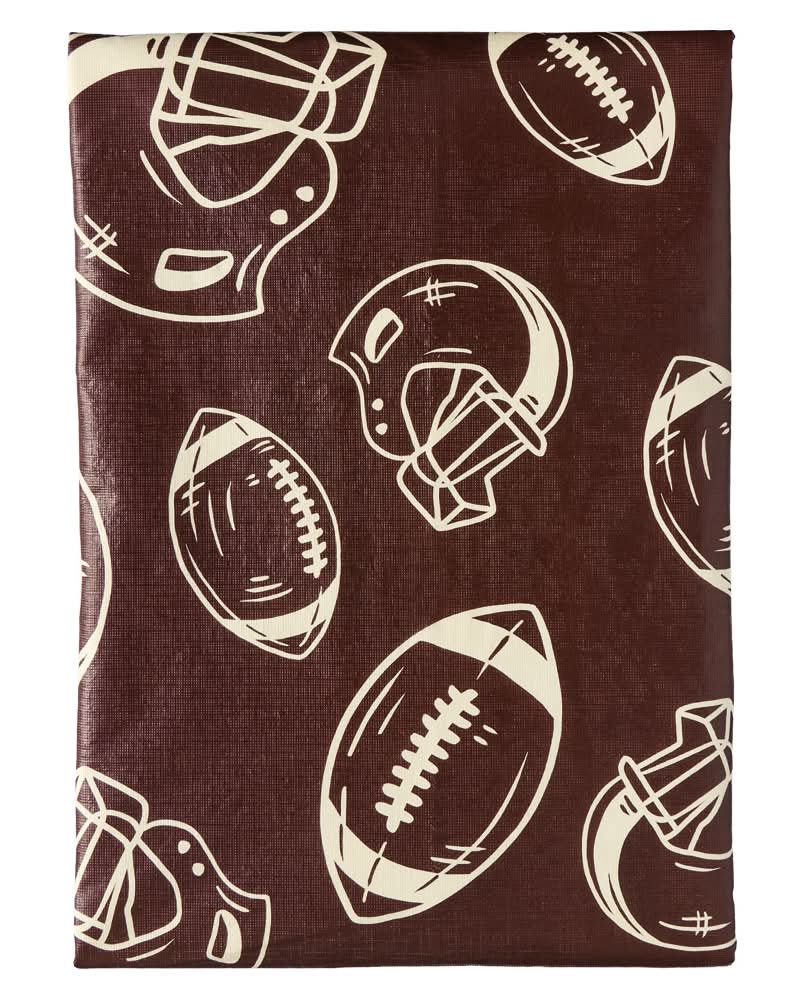 Kirkton House 52" X 70" Brown AOP Vinyl Tablecloth