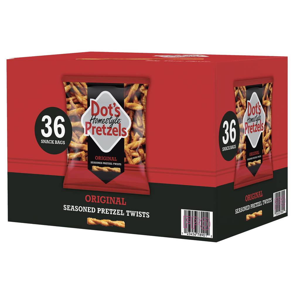 Dot's Homestyle Pretzels Original Twists Snack Bags (36 ct, 1 oz)