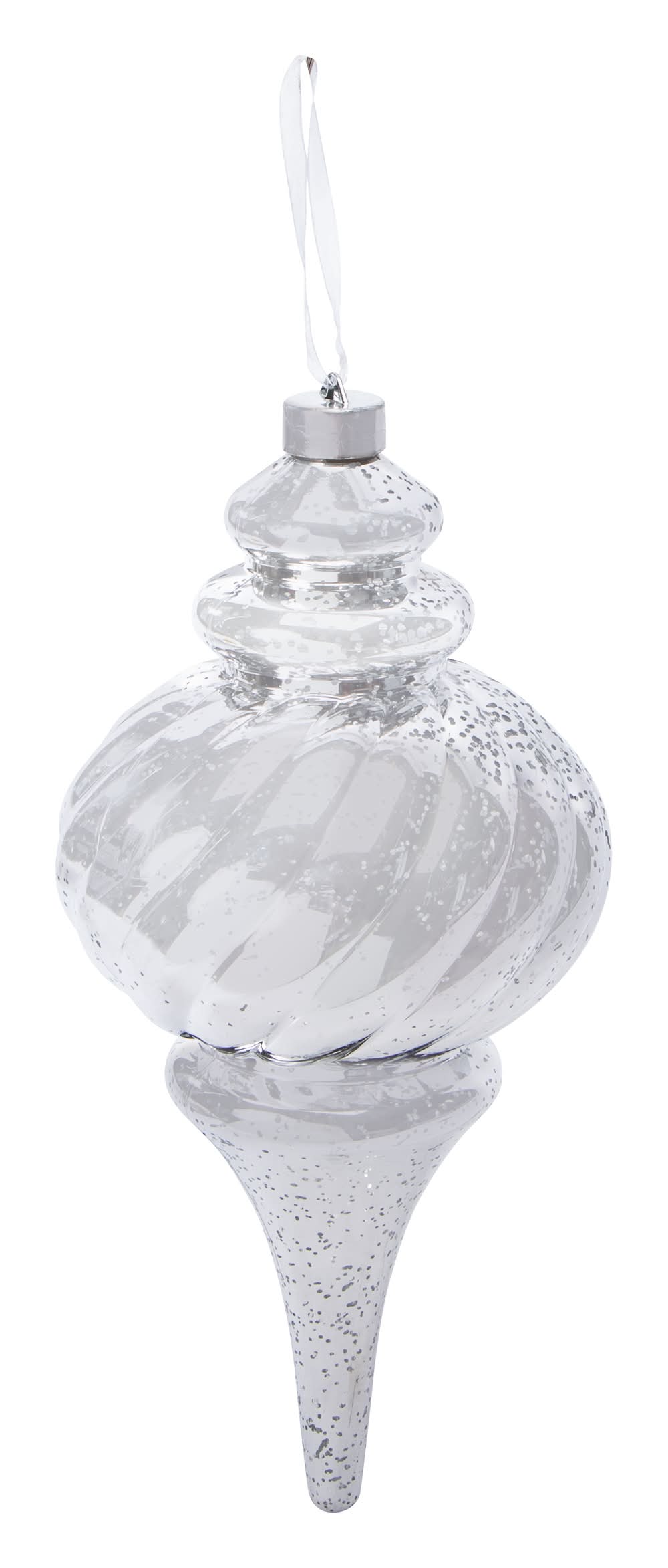 Retro Christmas Tree Ornament Silver