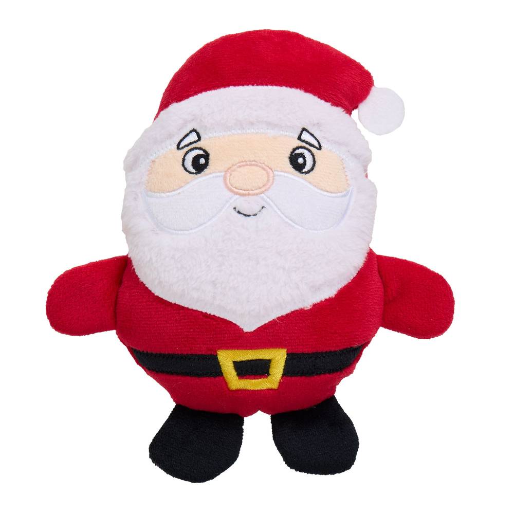 Merry & Bright Santa Plush Dog Toy, Red