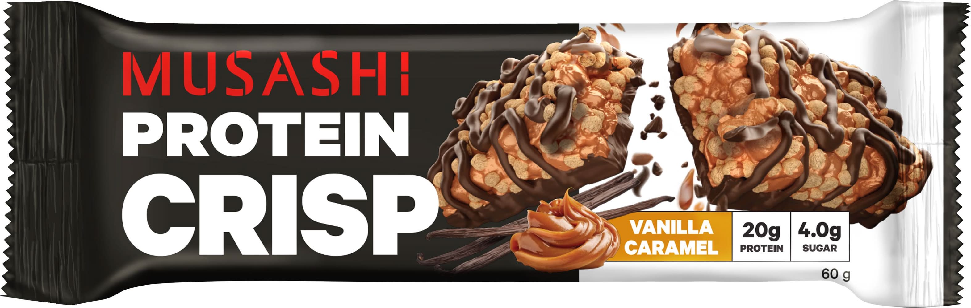 Musashi Protein Crisp Vanilla Caramel 60g