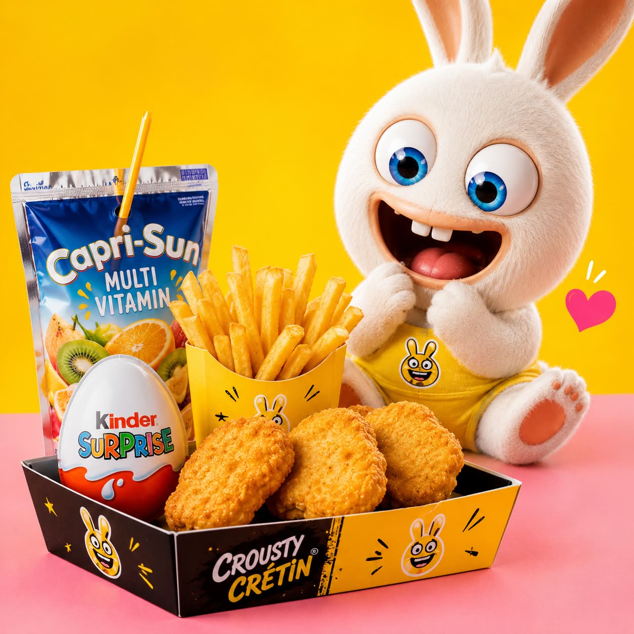 Menu enfant Nuggets BWAAAH x4 🐰🍗 (85% satisfaction, 120 notes)
