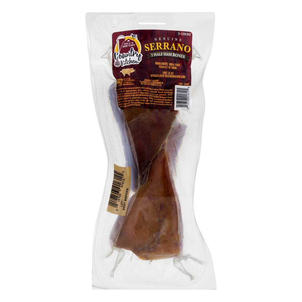 Country Kitchen Genuine Serrano Half Ham Bones Dog Food (2 ct)