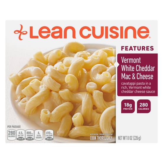 Order Lean Cuisine Frozen Vermont White Cheddar Mac & Cheese Meal 8oz food online from Everyday Needs by Gopuff store, Ladera Ranch on bringmethat.com
