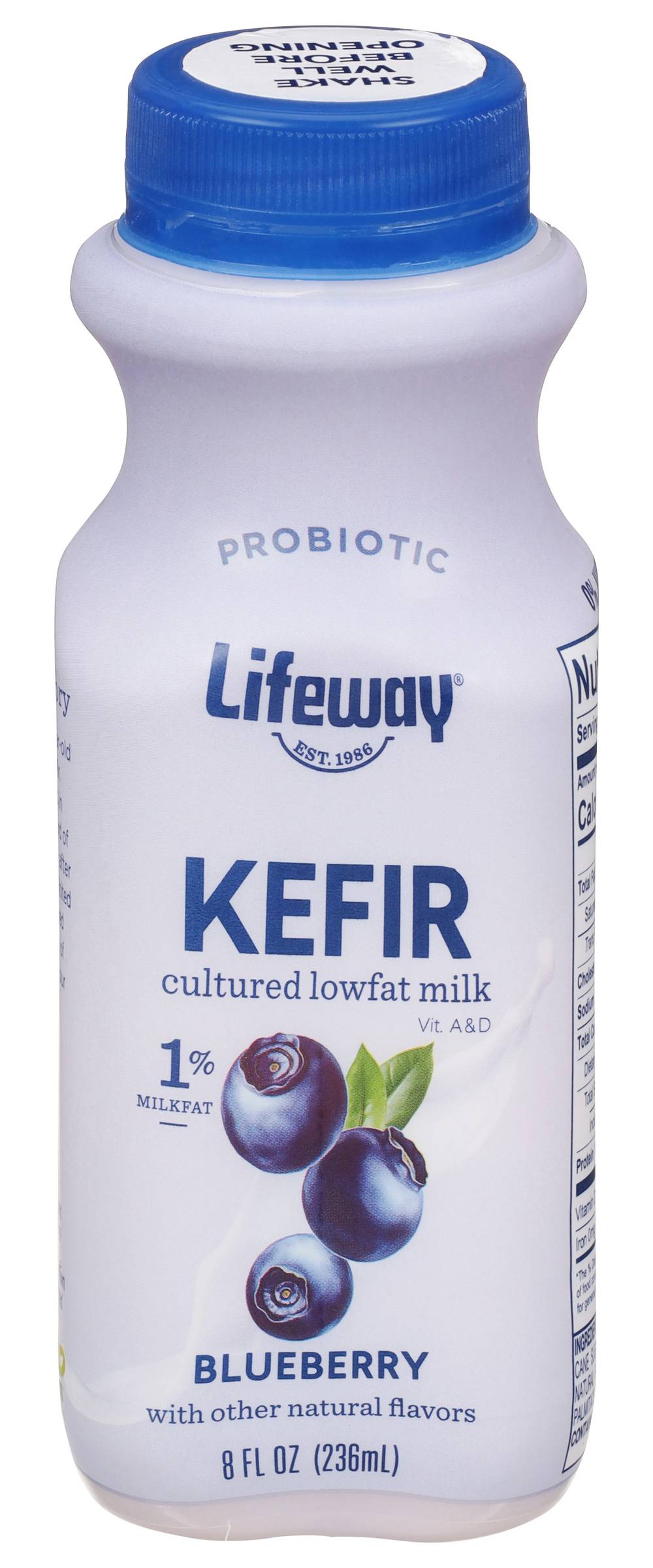 Lifeway Kefir Blueberry Cultured Lowfat Milk (8 fl oz)