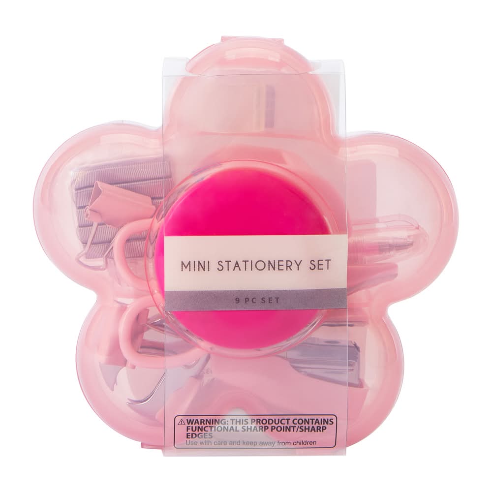 Mini Stationery Set 9-Pcs Flower