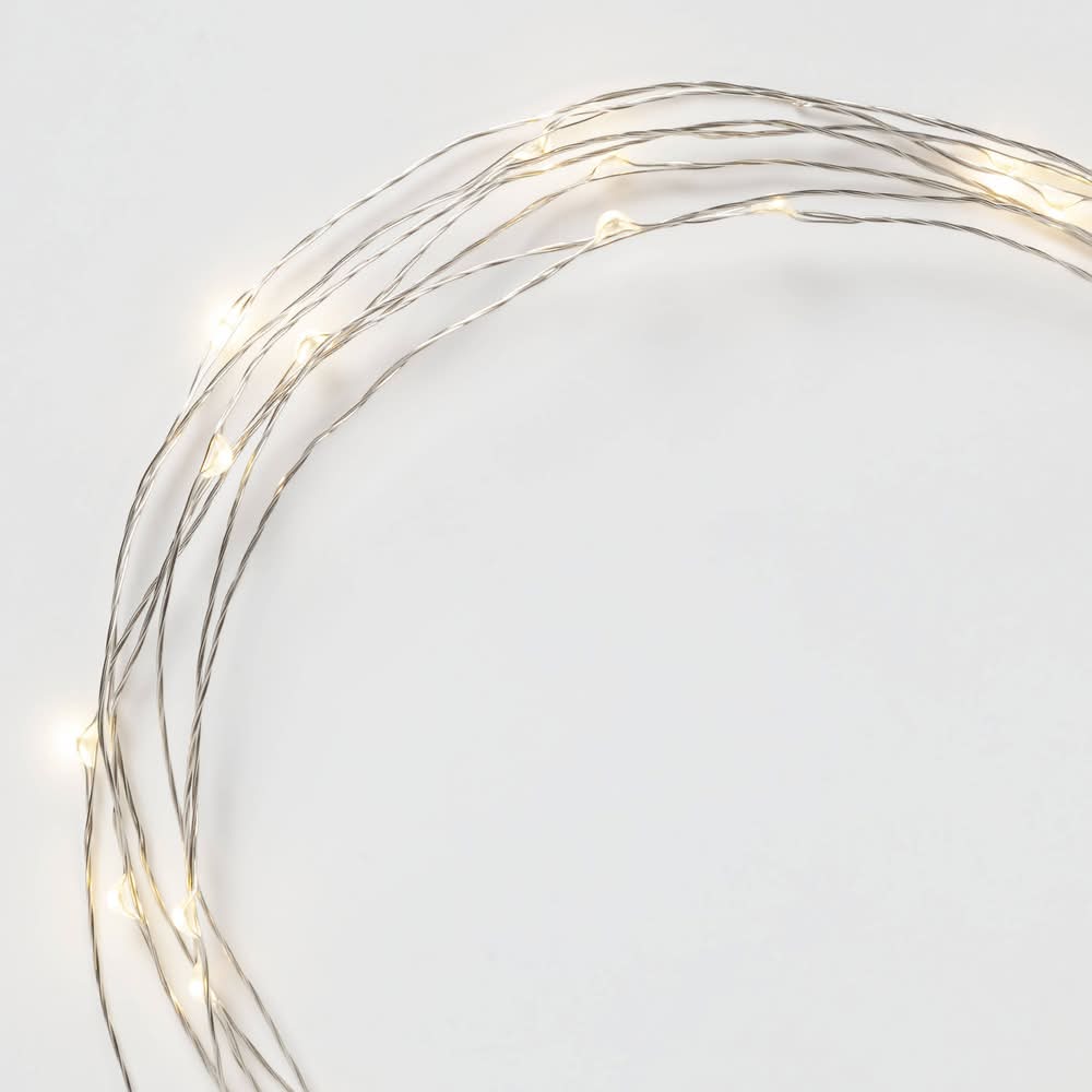 Room Essentials Extended Led Fairy Lights, 12 in, Silver