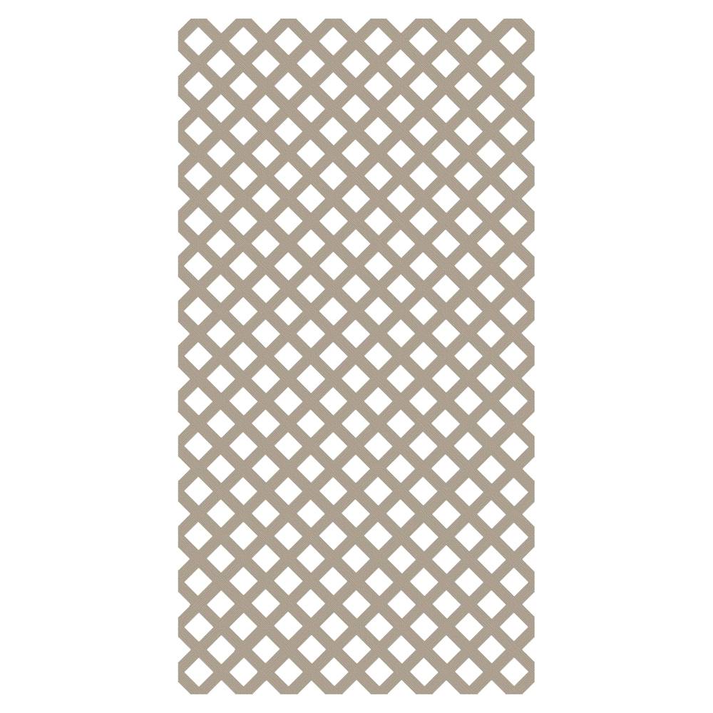 Style Selections 1/4-in x 48-in x 8-ft Clay Vinyl Traditional Lattice | 73055829