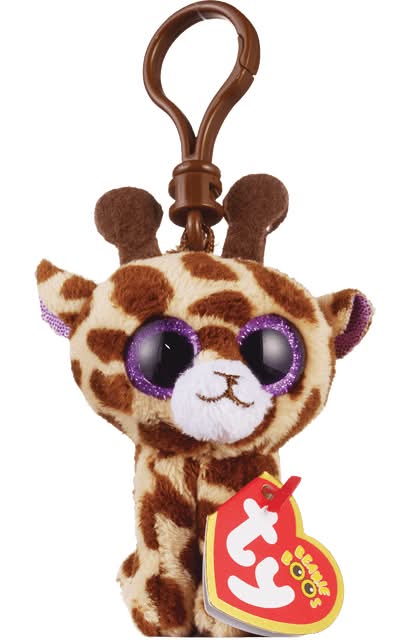 Beanie Boos Nina Mouse Ballerina Keychain, White-Pink