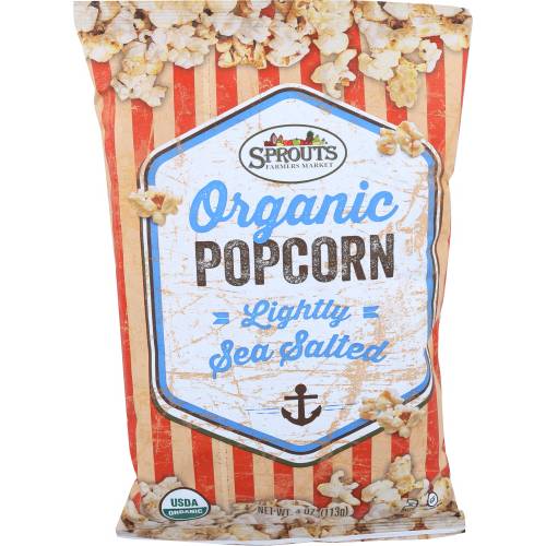 Sprouts Organic Popcorn Lightly Sea Salted