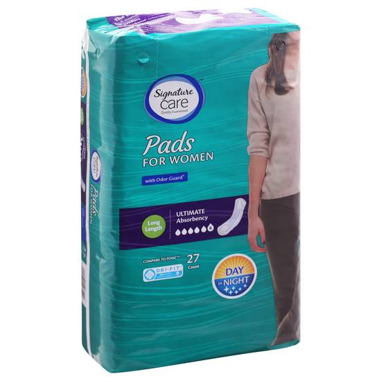 Signature Care Ultimate Absorbency Long Length Pads (27 pads)