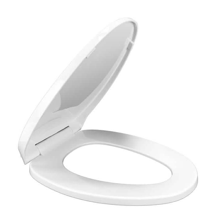 Glacier Bay Elongated Slow Close Closed Toilet Seat In White