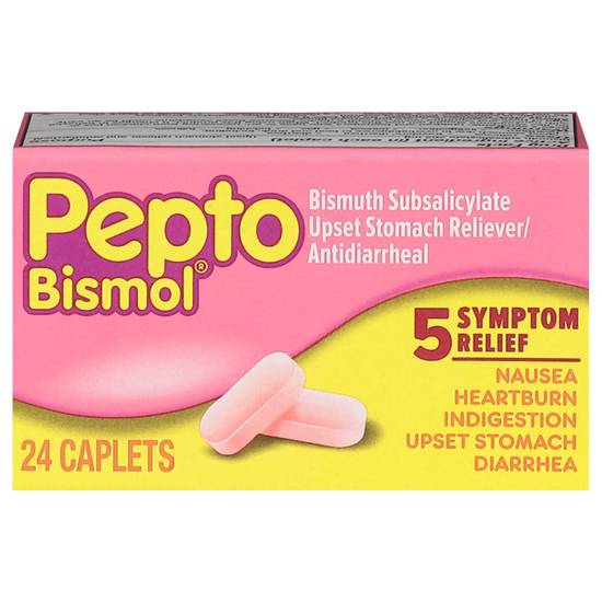 Pepto Bismol Bismuth Subsalicylate Antidiarrheal (24 ct)
