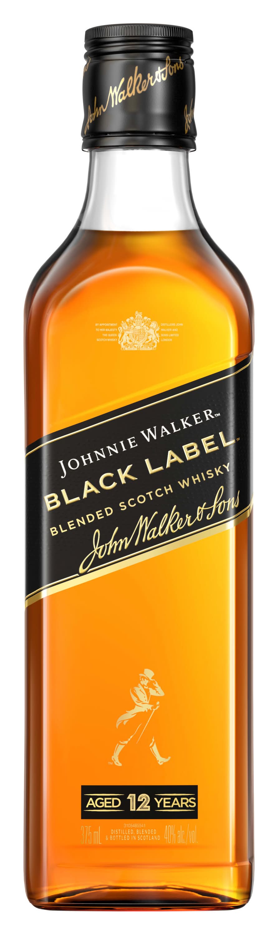 Johnnie Walker Black Label Blended Scotch Whisky 12 Year Old (375