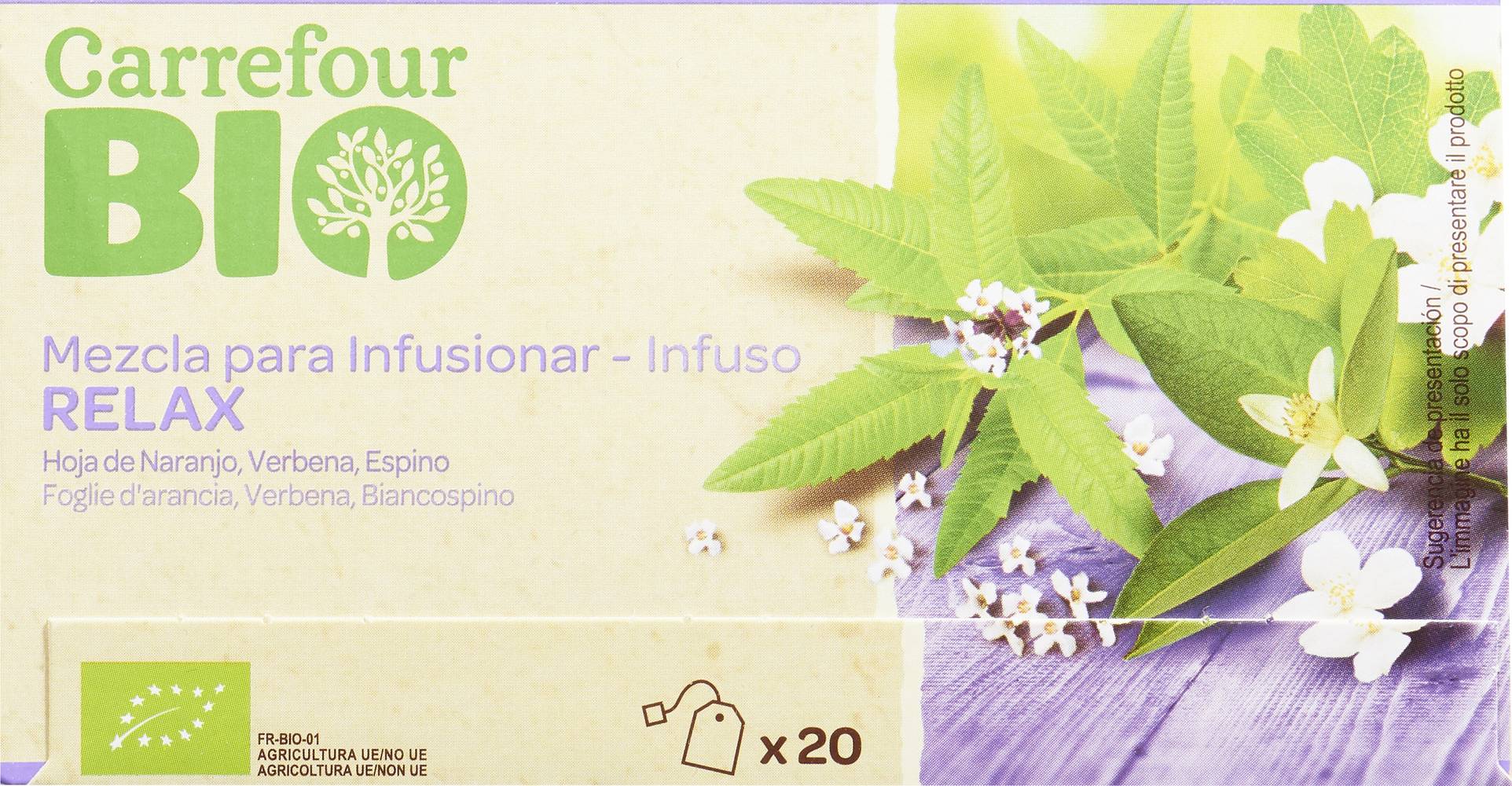 Carrefour Bio - Infusion relax (20 pièces, 30 g)