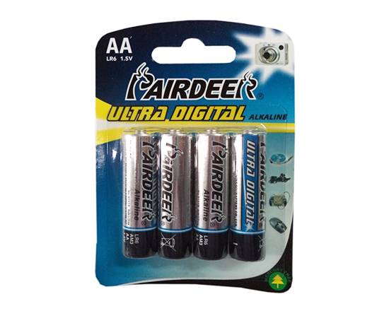 Pairdeer batería alcalina ultra digital aa (4 un)