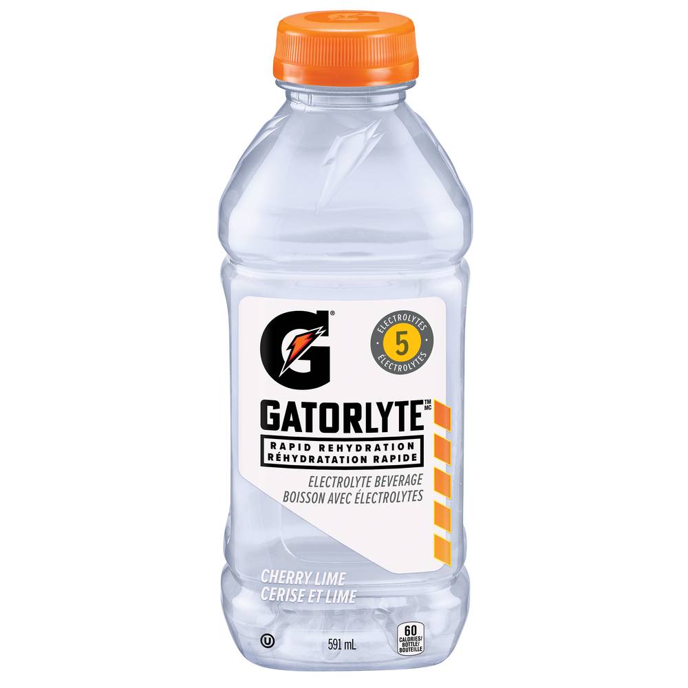 Gatorade Gatorlyte Electrolyte Beverage, Cherry- Lime (591 ml)