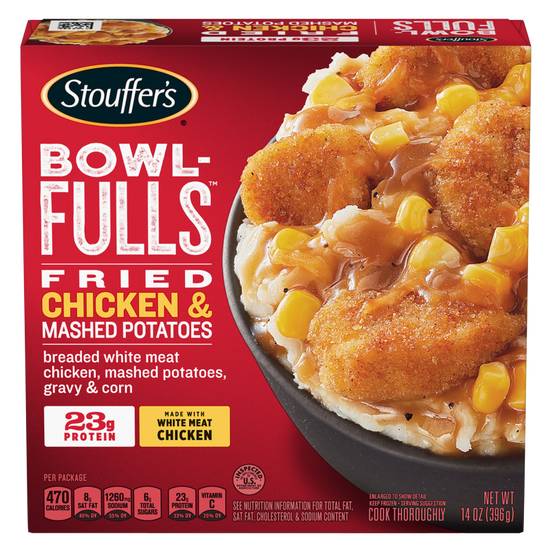 Stouffer's Frozen BowlFull Fried Chicken & Mashed Potato Meal 14oz