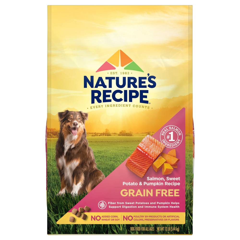 Nature's Recipe Salmon Sweet Patato & Pumpkin Recipe Dog Food (12 lbs)