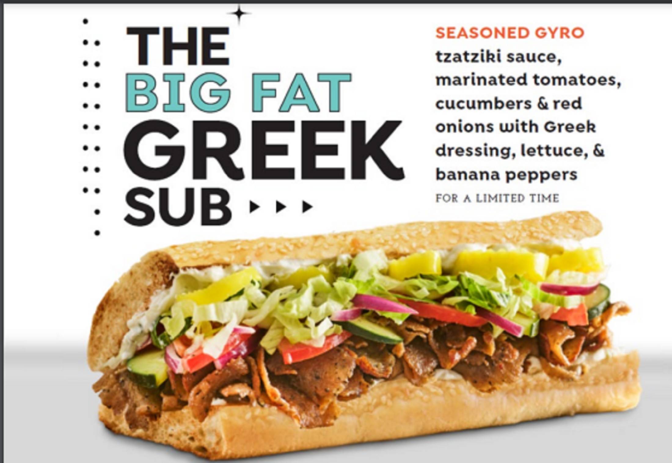 6" The Big Fat Greek Sub