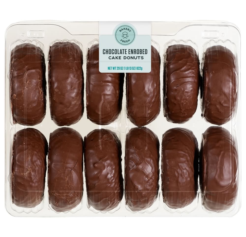 Bakery Fresh Cake Donuts, Chocolate Enrobed (29 oz, 12 ct)