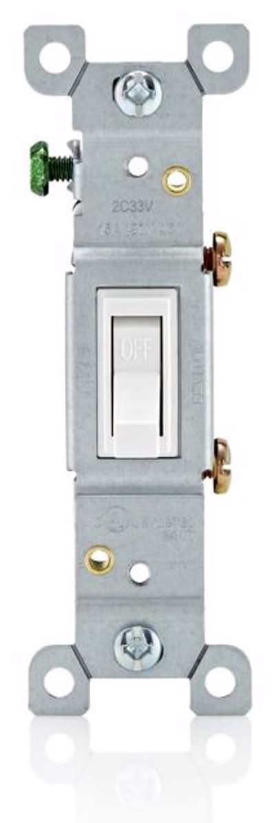 Leviton 15 Amps Single Pole Toggle Ac Quiet Switch White 1 Pk