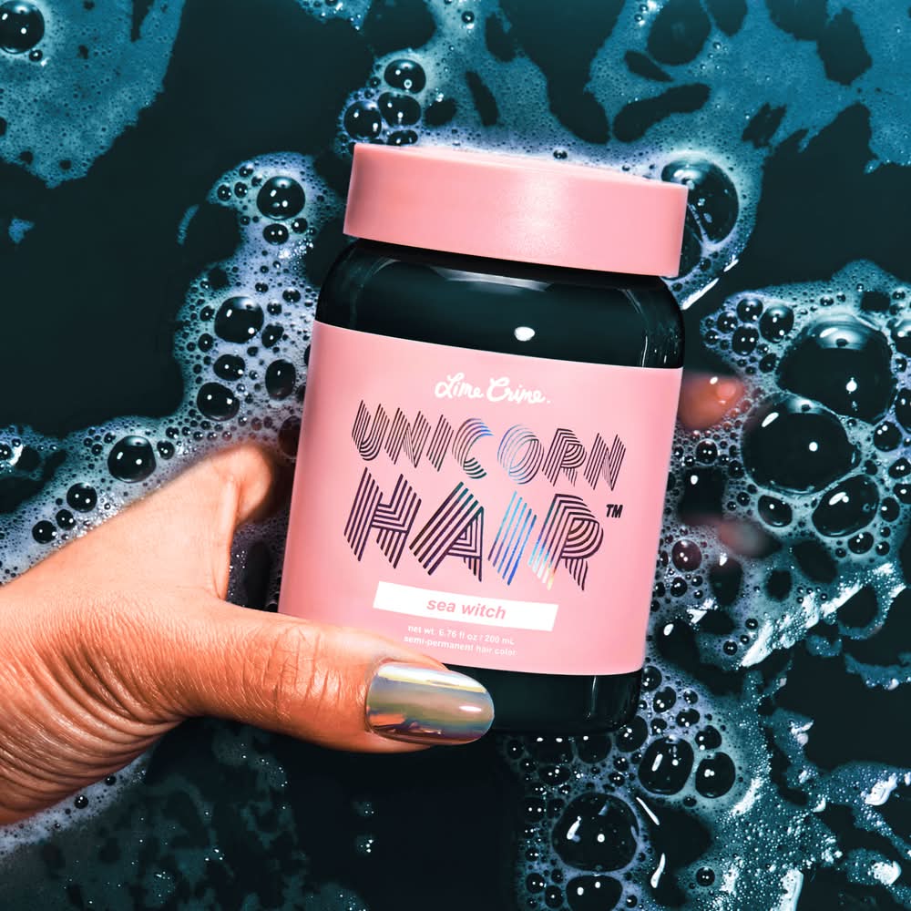 Lime Crime Semi Permanent Full Coverage Hair Color, Sea Witch