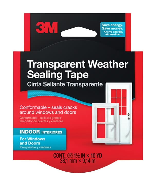 3M Clear Silicone Weather Sealing Tape For Windows 30 Ft. L X 0.25 In.