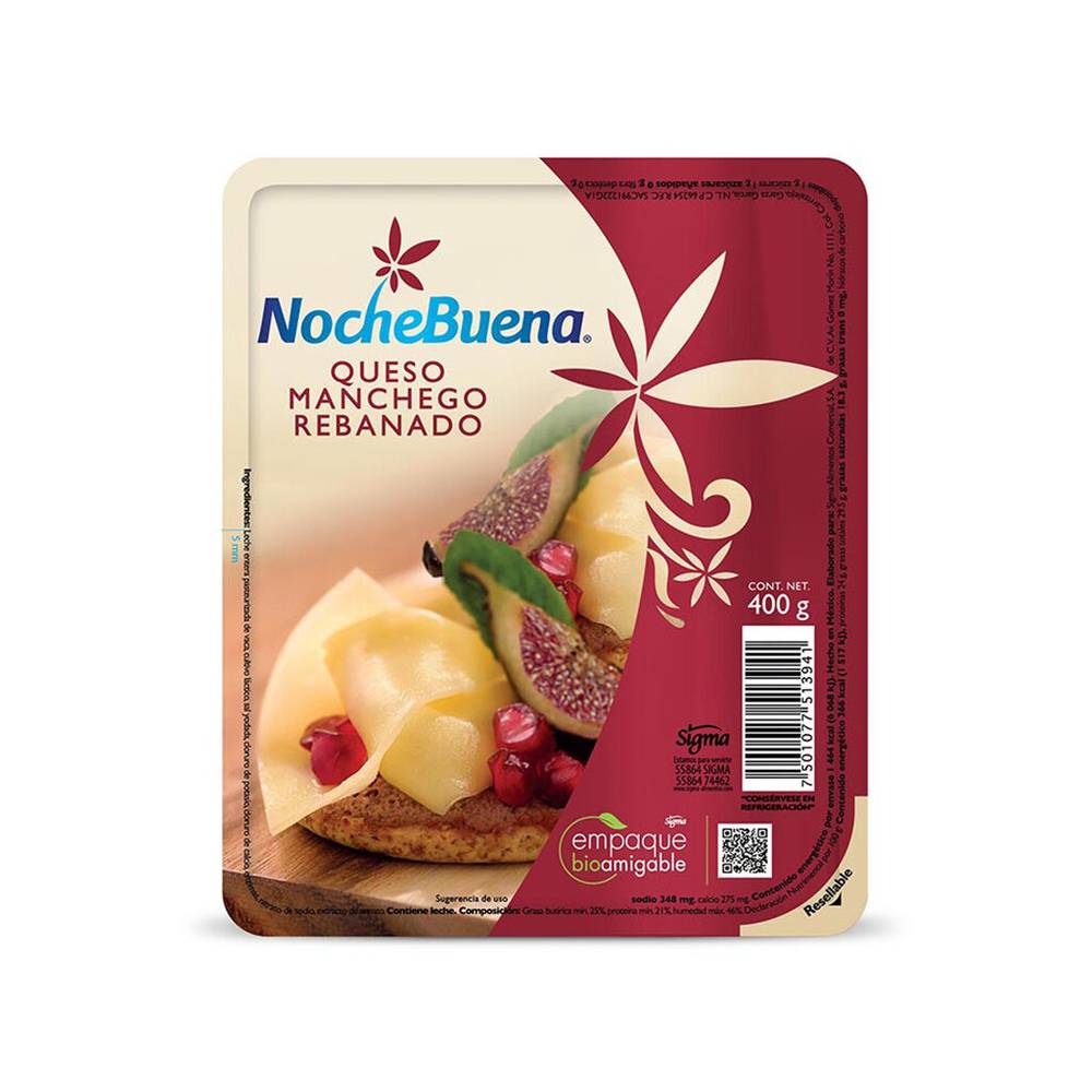 Noche Buena · Queso tipo manchego rebanado (400 g)