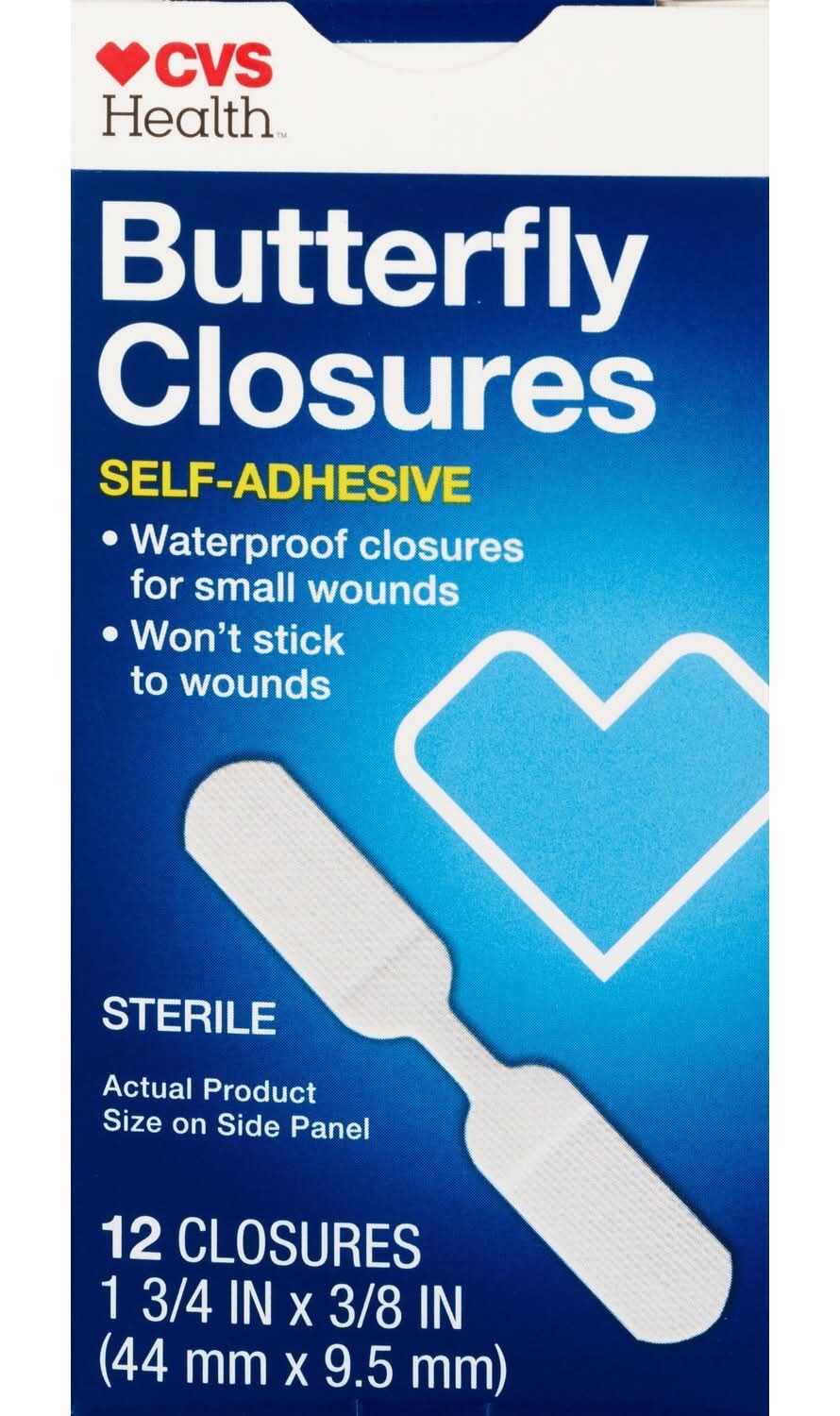 CVS Health Self-Adhesive Butterfly Closures ( 44 mm x 9.5 mm)