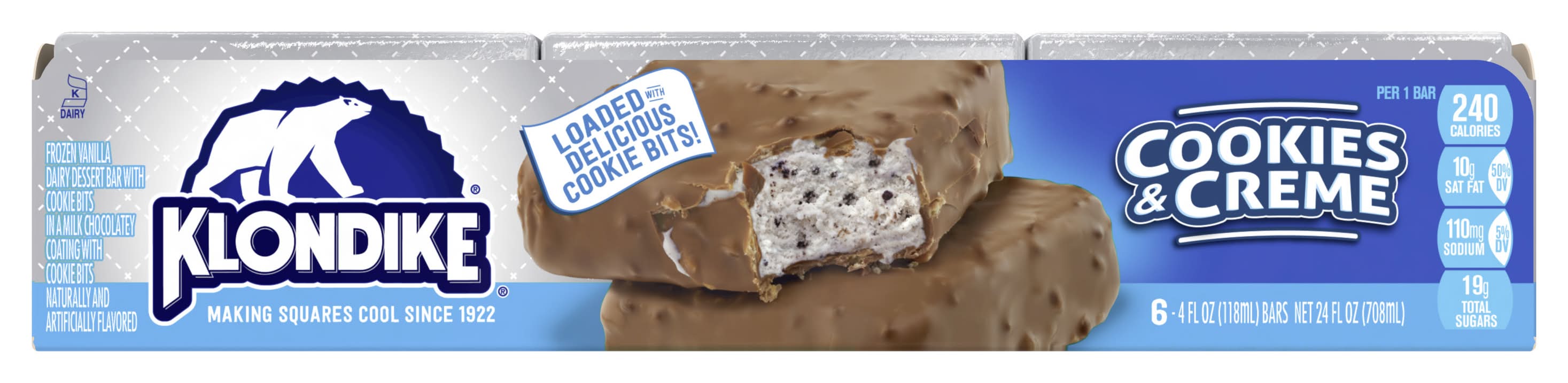 Klondike Ice Cream Bar, Cookies & Creme (6 x 4 fl oz)