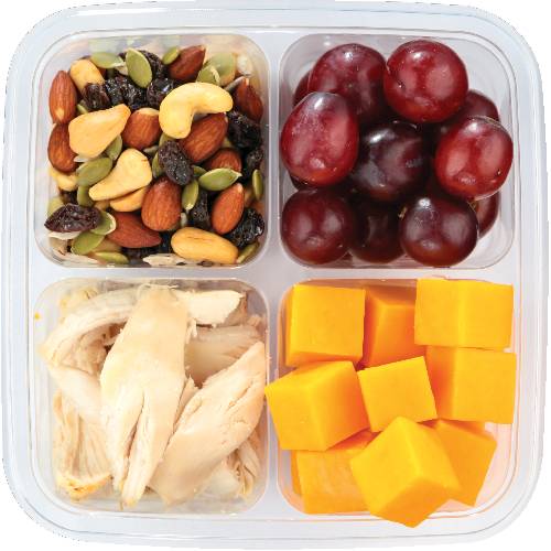 Chicken, Cheese, Nuts & Grapes Snack Box (Avg. 0.75lb)