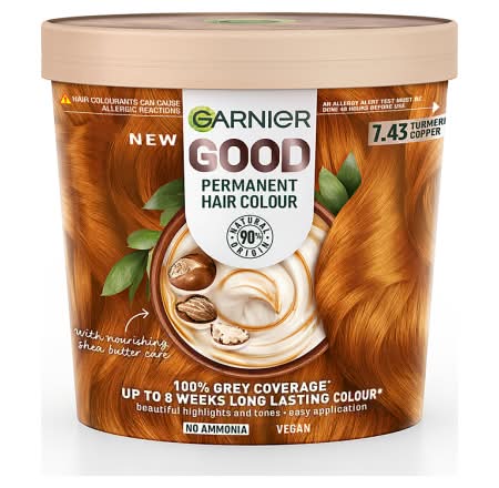 Garnier 7.43 Turmeric Copper, Good Permanent Hair Dye