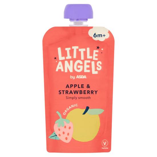 Asda Little Angels Organic Apple & Strawberry 6+ Months 120g