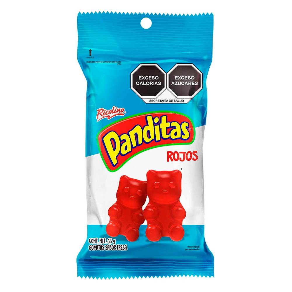 Ricolino · Gomitas panditas rojos, fresa (65 g)
