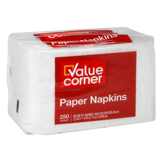 Value Corner White Paper Napkins (200 napkins)