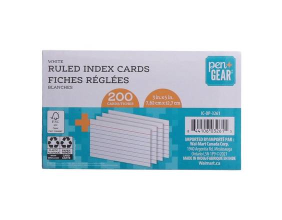 Pen + Gear White Ruled Index Cards (200 units)