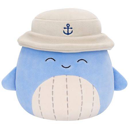 Squishmallows Samir Whale Toy, 16 Inch, Blue