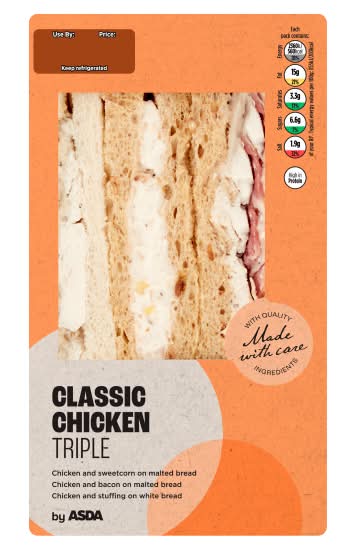 ASDA Chicken Triple Sandwich