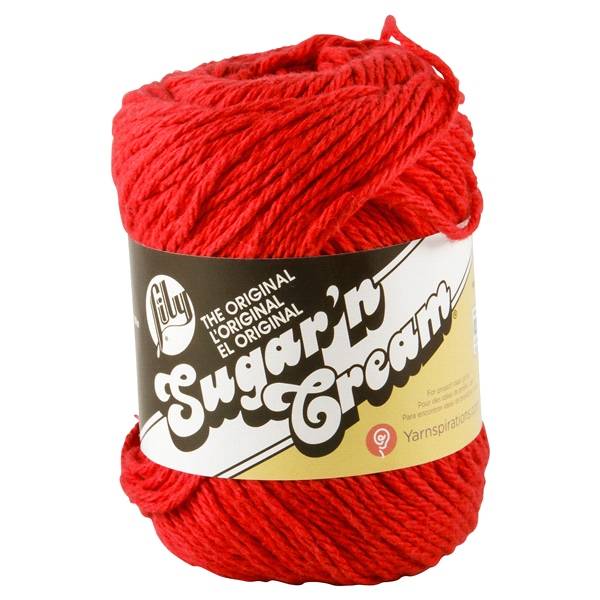 Lily Sugar N'Cream the Original Yarn, Red