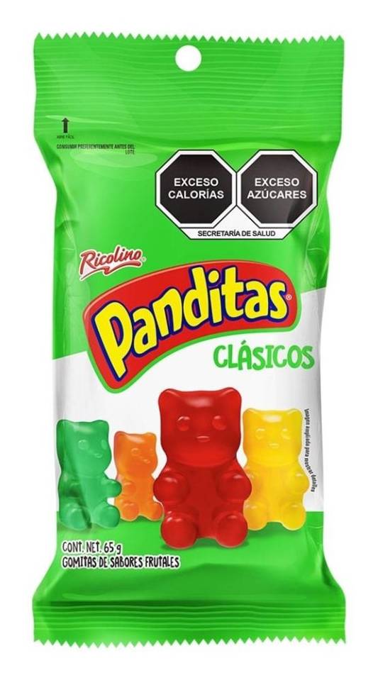 Panditas · Gomitas de sabores frutales clásicos (65 g)