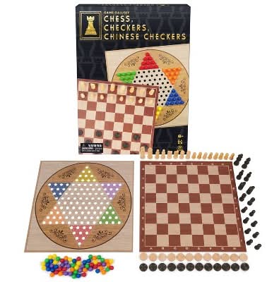 Game Gallery Chess and Chinese Checkers Board Game Set