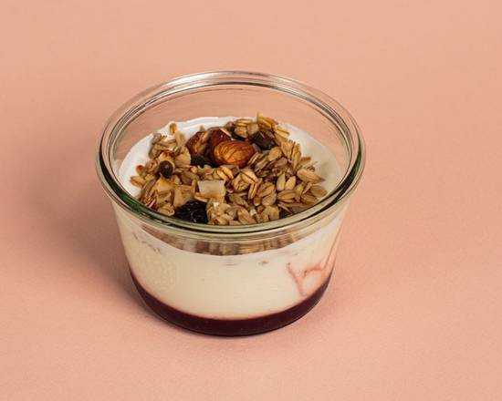 Fromage blanc granola & coulis fraise