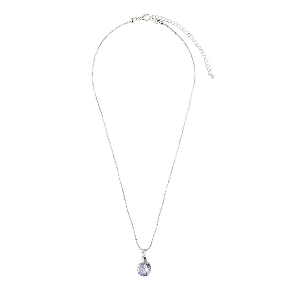 I Am Jewelry Zirconia Stone Necklace (silver )