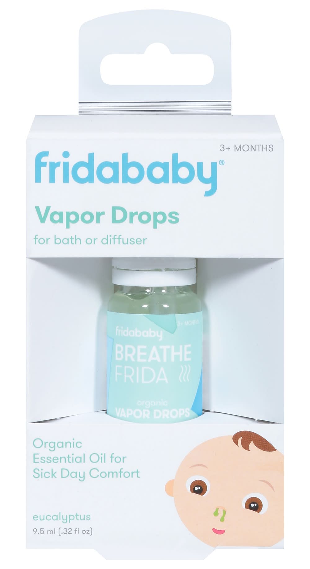 Frida Baby Breathe Frida Natural Vapor Bath Drops, Eucalyptus - Lavender (0.32 fl oz)